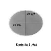 Epoksi Silikon Kalıp YERLİ ÜRETİM Oval Tepsi Kalıbı Düz 20X27 CM
