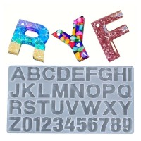 Epoksi Silikon Kalıp Düz Büyük Delikli Harfler ve Rakamlar Kalıbı 36 Lı