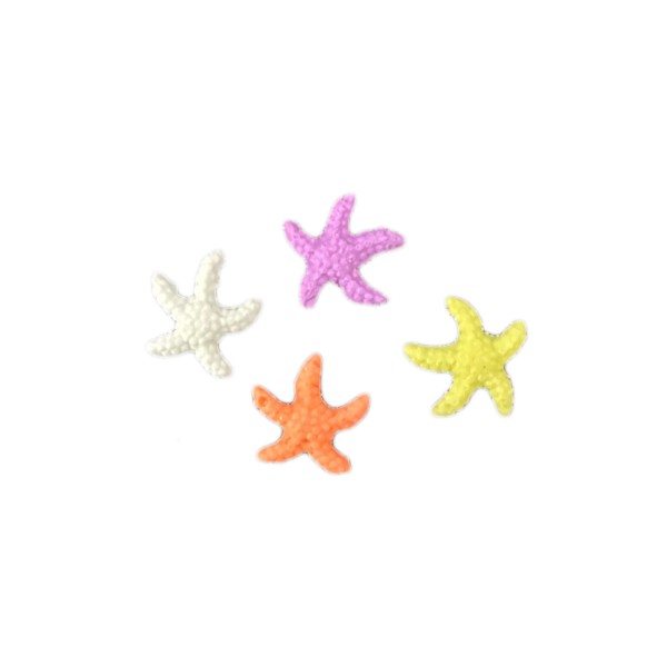 Polyester Deniz Yıldızı Renkli 1.7 CM (100 Adet)  Karışık Renk