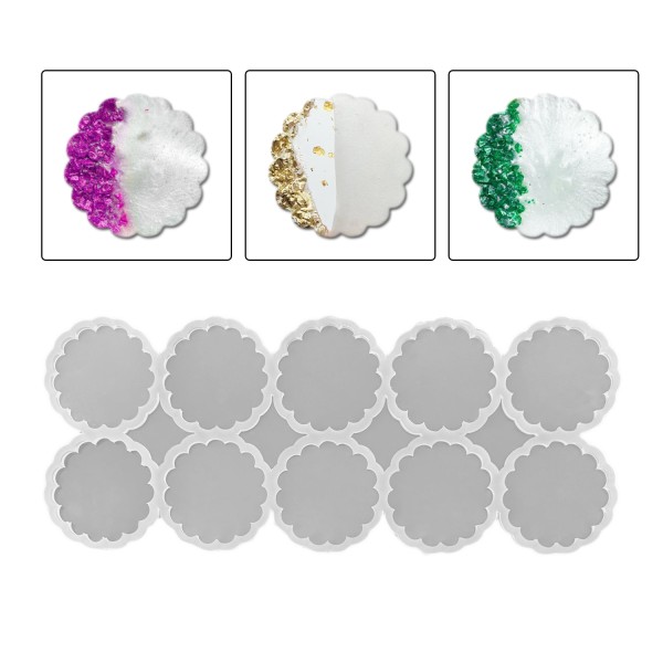 Epoksi Silikon Kalıp Dalgalı Kenar Magnet Kalıbı 6.8 CM 10 Lu Epoksi Silikon Kalıp Dalgalı Kenar Magnet Kalıbı 6.8 CM 10 Lu