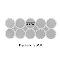 Epoksi Silikon Kalıp Dalgalı Kenar Magnet Kalıbı 6.8 CM 10 Lu Epoksi Silikon Kalıp Dalgalı Kenar Magnet Kalıbı 6.8 CM 10 Lu