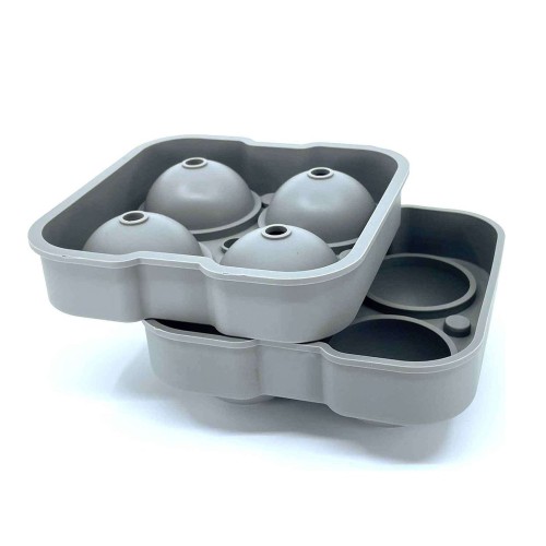 Silikon Buz Kalıbı Yuvarlak Küre Buz Kalıbı 4 Lü