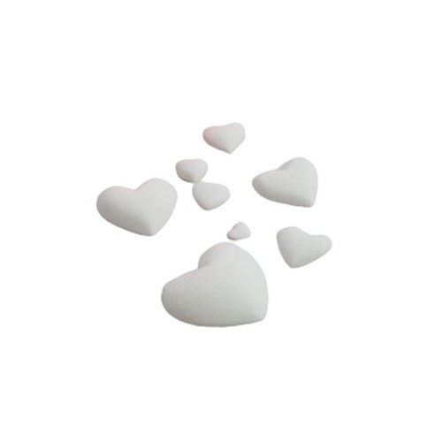 Silikon Kalıp Çoklu Bombeli Farklı Boylarda Kalp Mum Taş Tozu Kalıbı