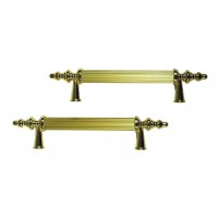 Kulp Silindir Çizgili  Plastik  Model 14 CM (2 Adet)  Gold