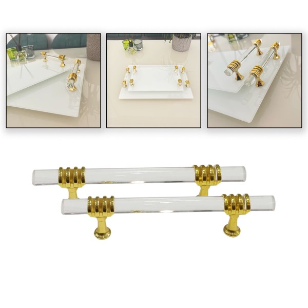 Epoksi Tepsi Kulpu Cam Kulp (2 Adet) Gold Epoksi Tepsi Kulpu Cam Kulp (2 Adet) Gold