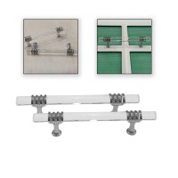Epoksi Tepsi Kulpu Cam Kulp (2 Adet) Gümüş Epoksi Tepsi Kulpu Cam Kulp (2 Adet) Gümüş