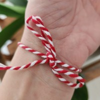 Bileklik İp Beyaz Kırmızı Şans Bilekliği İpi 2 MM (200 GR)