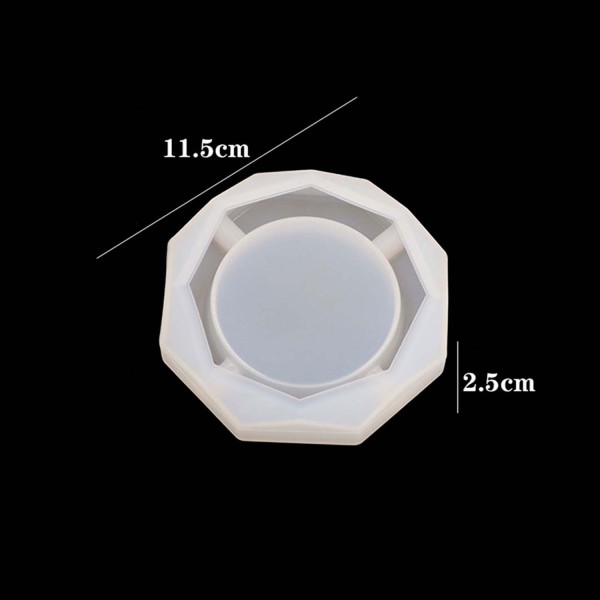 Epoksi Silikon Sekizgen Küllük Kalıbı  11,5 CM