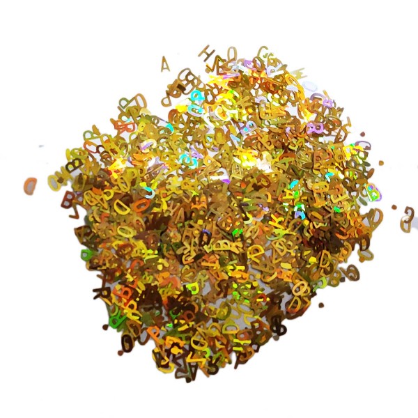Karışık Glitter Harf Epoksi Reçine Harfleri 100 GRAM Metalik Gold Karışık Glitter Harf Epoksi Reçine Harfleri 100 GRAM Metalik Gold
