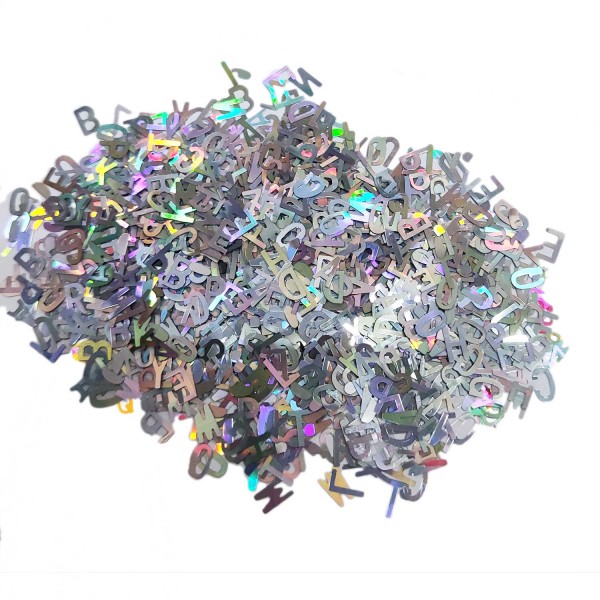 Karışık Harf Epoksi Reçine Harfleri 100 GRAM Metalik GümüşGlitter Karışık Harf Epoksi Reçine Harfleri 100 GRAM Metalik GümüşGlitter