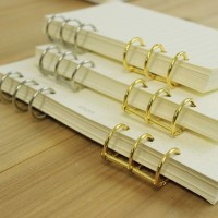 Defter Kapağı Gevşek Yapraklı Bağlayıcı Metal Halkaları - 2 Adet  Gümüş