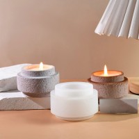 Silikon Kalıp Dekoratif Silindir Taş Tozu Beton Alçı Ve Mum Kalıbı