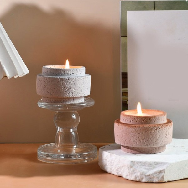 Silikon Kalıp Dekoratif Silindir Taş Tozu Beton Alçı Ve Mum Kalıbı