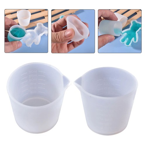 Epoksi Reçine Silikon Beaker Döküm Karıştırma Kabı Uçlu 50 ML