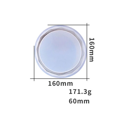 Silikon Kalıp Dekoratif Kristal Taş Tozu Beton Alçı Ve Mum Kalıbı 16X16 CM