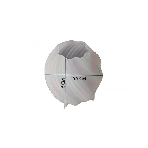 Silikon Mum 3D Küçük Boy Dönen Sütun Geometrik Dalgalı Sabun Beton Ve Taş Tozu Kalıbı
