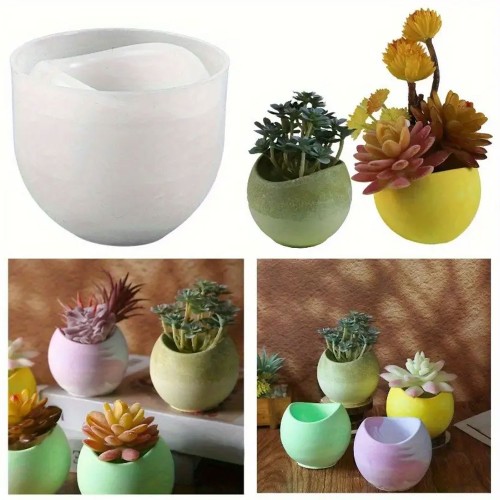 Silikon Kalıp Beton Çiçek Saksıları Sukulent Saksılar Ve Mumluk Kalıbı