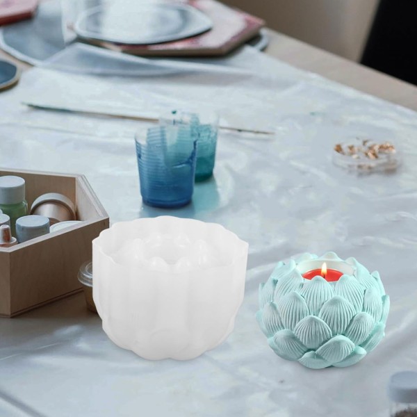 Silikon Çiçek Tomurcuğu Tealight Mumluk Kalıbı