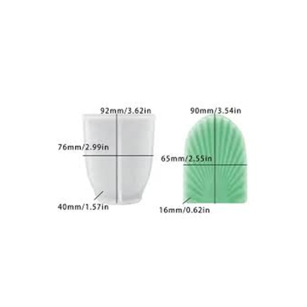 Epoksi Silikon Taş Tozu Düz Yaprak Mum Kalıbı 9.2X7.6 CM