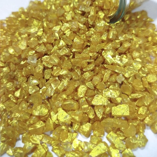 Dekoratif 4-8 MM Arlığında Gerçek Cam Kırığı (1 KG) Gold