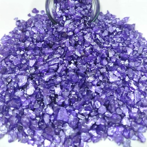 Dekoratif 4-8 MM Arlığında Gerçek Cam Kırığı (1 KG) Mor