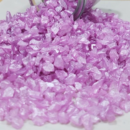 Dekoratif 4-8 MM Arlığında Gerçek Cam Kırığı (1 KG) Fuşya
