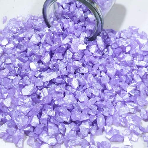 Dekoratif 4-8 MM Arlığında Gerçek Cam Kırığı (1 KG) Lila