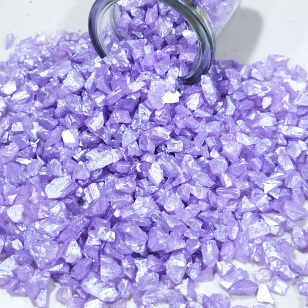 Dekoratif 4-8 MM Arlığında Gerçek Cam Kırığı (1 KG) Lila