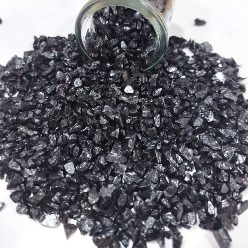 Dekoratif 4-8 MM Arlığında Gerçek Cam Kırığı (1 KG) Siyah