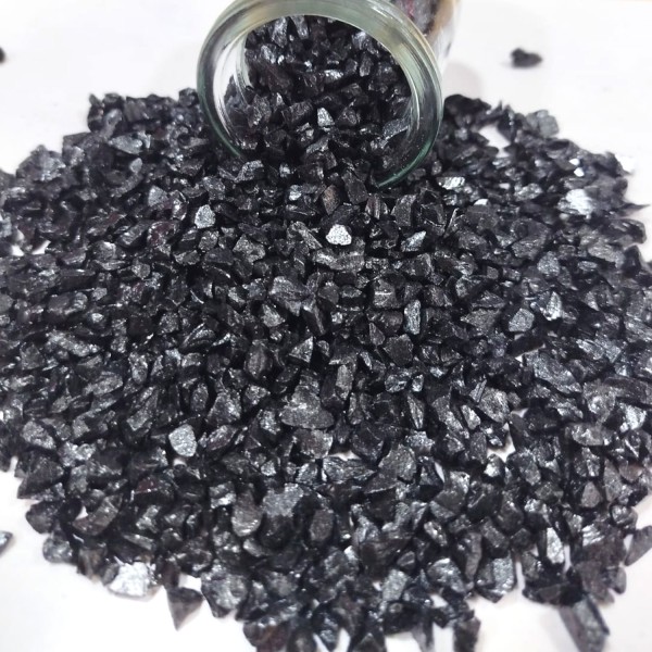 Dekoratif Gerçek Cam Kırığı (4-8 MM Arlığında  50 GR) Siyah