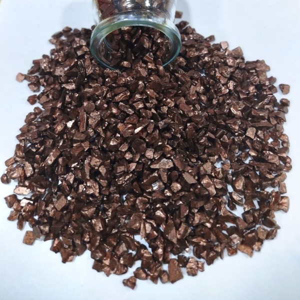 Dekoratif Gerçek Cam Kırığı (4-8 MM Arlığında  50 GR) KahveRengi