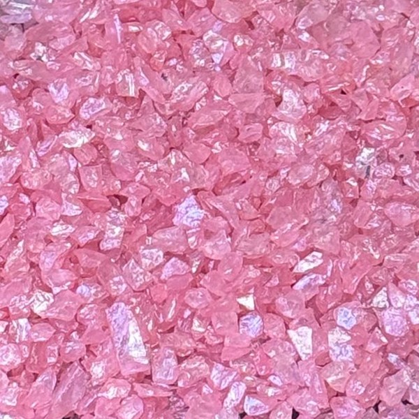 Epoksi Mum Dekoratif 2-4 MM Arlığında Gerçek Cam Kırığı (1 KG)  Pembe