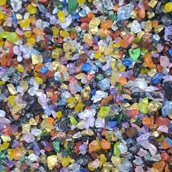 Epoksi Mum Dekoratif 2-4 MM Arlığında Gerçek Cam Kırığı (50 GR)  Karışık Renk
