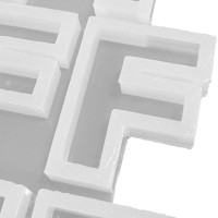 Epoksi Çoklu Silikon Kalıp Düz F Harfi Anahtarlık Reçine Seri Döküm Kalıbı 4 CM 10 Lu