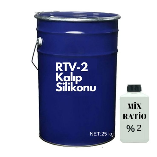 RTV-2 Kalıp Silikonu 30 SHORE Yarı Şeffaf (25 KG)
