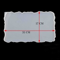 Tahtakale Toptancı Epoksi Silikon Dalgalı Tepsi Kalıbı Dikdörtgen Küçük Boy 17X31 CM Tahtakale Toptancı Epoksi Silikon Dalgalı Tepsi Kalıbı Dikdörtgen Küçük Boy 17X31 CM