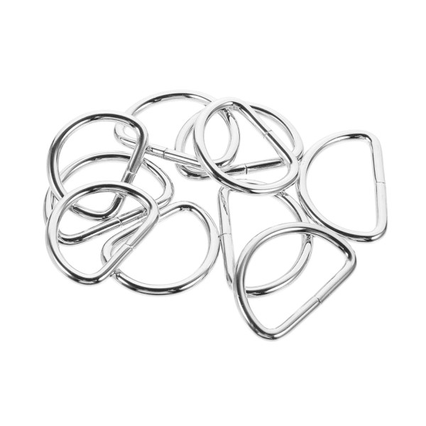 Tahtakale Toptancı Anahtarlık Montaj Halkası D Çanta Bağlantı Halkası 24x16 MM (1000 Adet)  Gümüş