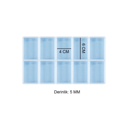 Epoksi Çoklu Silikon Kalıp Anahtarlık Kalıbı Dikdörtgen Seri Döküm Kalıbı 4X6 CM 10 Lu Epoksi Çoklu Silikon Kalıp Anahtarlık Kalıbı Dikdörtgen Seri Döküm Kalıbı 4X6 CM 10 Lu
