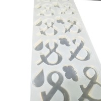 Tahtakale Toptancı Epoksi Çoklu Silikon Kalıp Ve (&) İşareti Anahtarlık Reçine Seri Döküm Kalıbı 4 CM 10 Lu