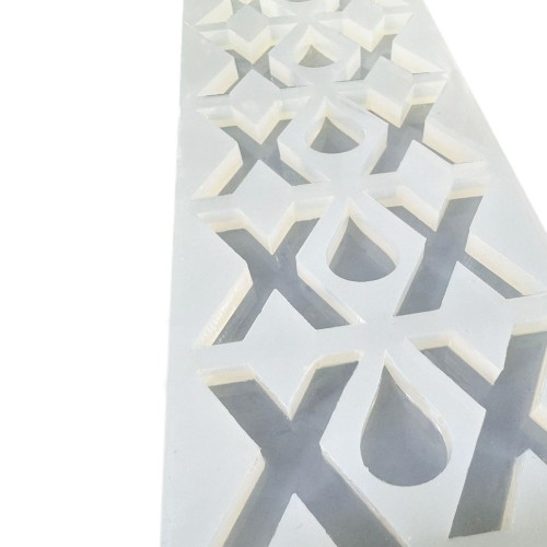 Epoksi Çoklu Silikon Kalıp X Harfi Anahtarlık Reçine Seri Döküm Kalıbı 4 CM 10 Lu