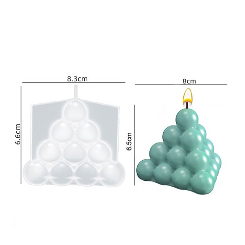 Epoksi Reçine Silikon Kalıp Taş Tozu Üçgen Bubble Mum Kalıbı Epoksi Reçine Silikon Kalıp Taş Tozu Üçgen Bubble Mum Kalıbı