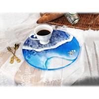 Tahtakale Toptancı Epoksi Silikon Kalıp  YERLİ ÜRETİM Büyük Boy Yuvarlak Tepsi Kalıbı Düz 30 CM