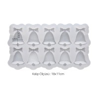 Tahtakale Toptancı Epoksi Silikon Kalıp Çoklu Yılbaşı Zili Kalıbı 10 Lu