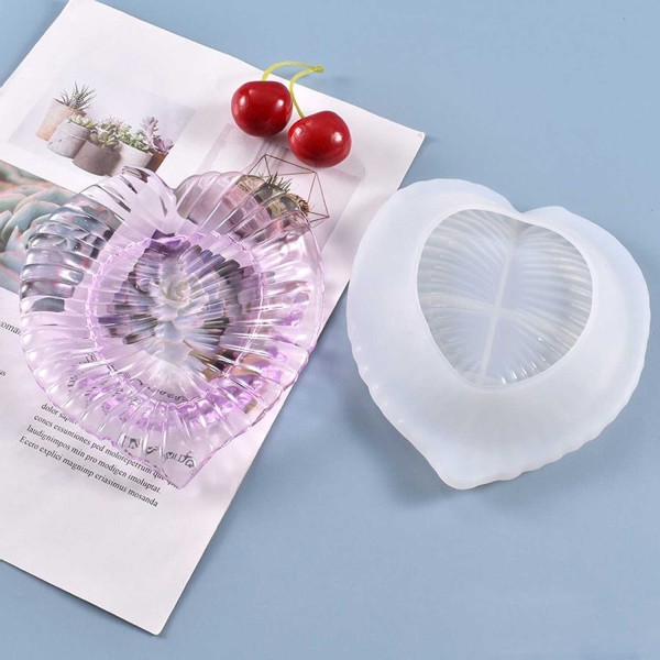 Tahtakale Toptancı Epoksi Silikon Kalıp Kalp Model Tabak Kalıbı 14X16.2 CM