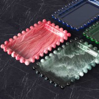 Tahtakale Toptancı Epoksi Silikon Kalıp Eğlenceli El Sanatları Misketli Tabak 16.3CM