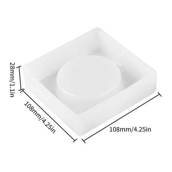 Tahtakale Toptancı Epoksi Silikon Kalıp Kare Küllük Kalıbı 10X10 CM