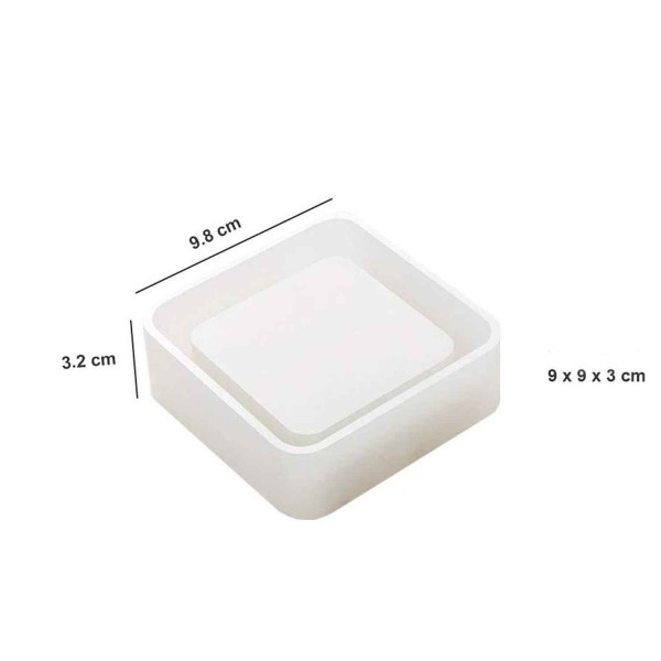 Tahtakale Toptancı Epoksi Silikon Kalıp Küllük Kalıbı Kare 9.8X3.2 CM
