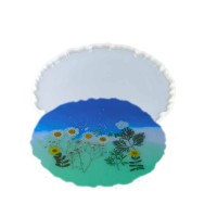 Tahtakale Toptancı Epoksi Silikon Kalıp Oval Dalgalı Tepsi  (Supla) Kalıbnı  YERLİ 25x33.5 CM