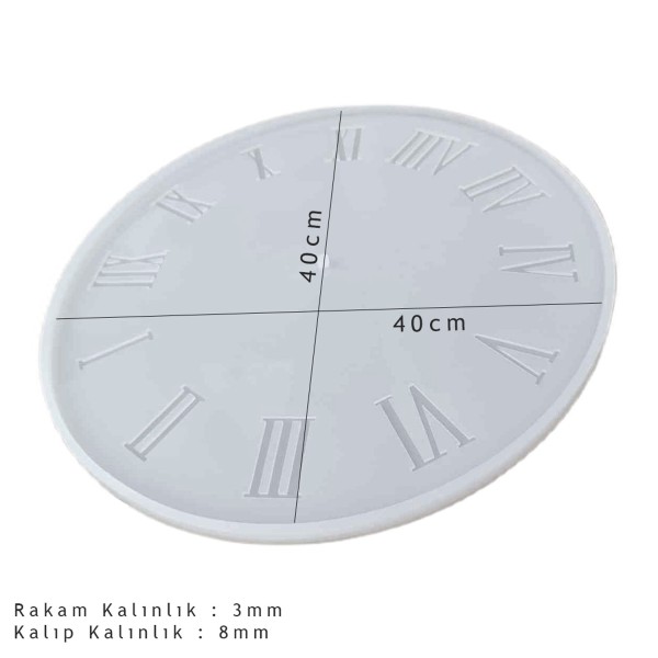 Tahtakale Toptancı Epoksi Silikon Kalıp Roma Rakamlı Saat Kalıbı Battal Boy 40 CM Tahtakale Toptancı Epoksi Silikon Kalıp Roma Rakamlı Saat Kalıbı Battal Boy 40 CM