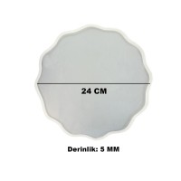 Tahtakale Toptancı Epoksi Silikon Kalıp YERLİ Dalgalı Nişan ve Söz Tepsi Kalıbı 24 CM